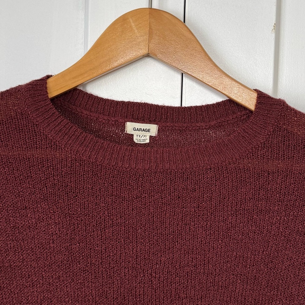 Burgundy Garage Sweater, XS - Picture 2 of 3